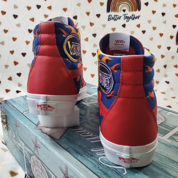 Vans Racer Red True Blue Sk8-HI - Picture 9 of 16